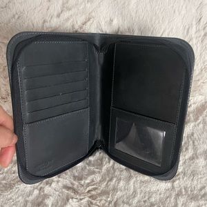 Courreges Leather Portfolio Wallet